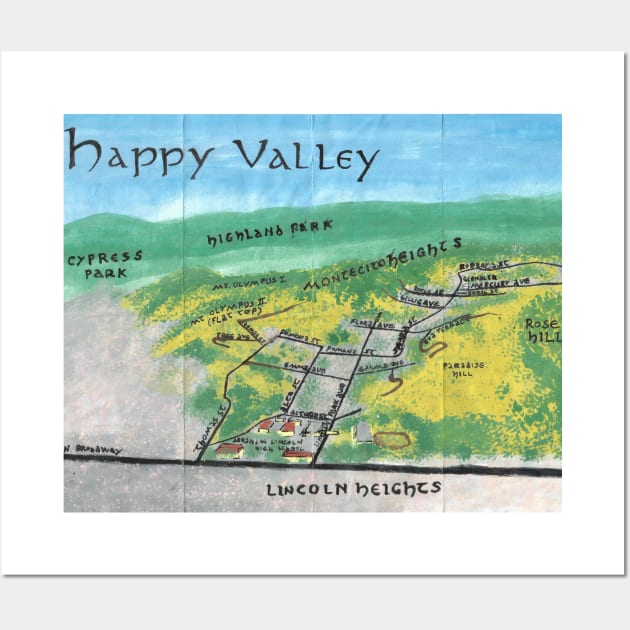 Happy Valley Wall Art by PendersleighAndSonsCartography